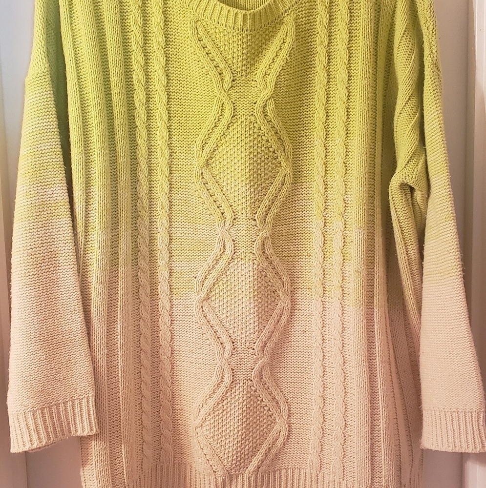 Simply Be Neon Green Ombre Sweater